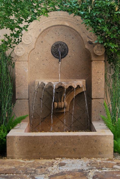 Wall Fountain Fontes De Parede Fontes De água Jardins Rústicos