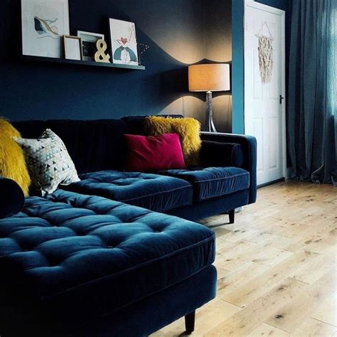 Navy Blue Living Room Set Trendehouse