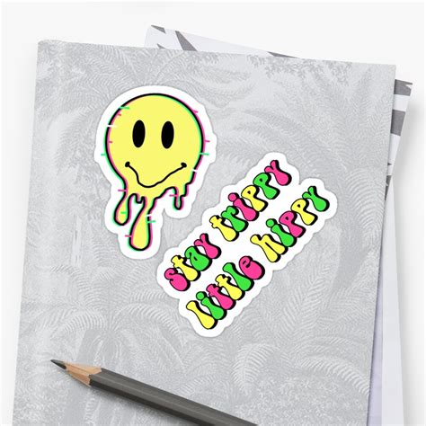 Stay Trippy Little Hippy Sticker Pack Sticker By Xojulia Redbubble