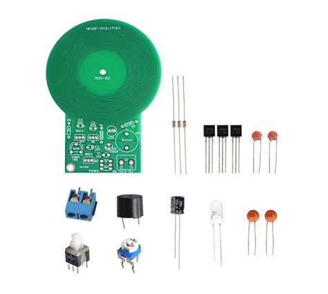 It can detect a metal coin at a distance of 15 cm and a larger metal object at a distance of 40 cm and more. DIY Kit Metal Detector Kit Electronic Kit DC 3V 5V 60mm ...
