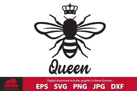 Queen Bee Svg Eps  Png And Dxf File 482252 Cut Files Design
