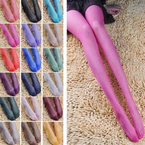 Clothes Shoes And Accessories Women Opaque Skinny Tights Candy Colors