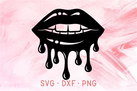 Dripping Lips SVG DXF PNG Cut Files For Cricut Sexy Lipstick Etsy