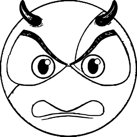 This coloring page can double up as a halloween poster that can be put up around the house. Angry Face Coloring Page at GetColorings.com | Free ...