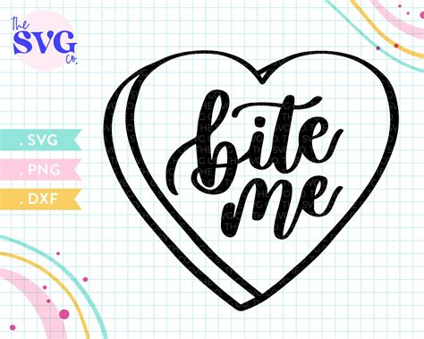Bite Me Candy Heart SVG Funny Single Valentine SVG Vibrator | Etsy