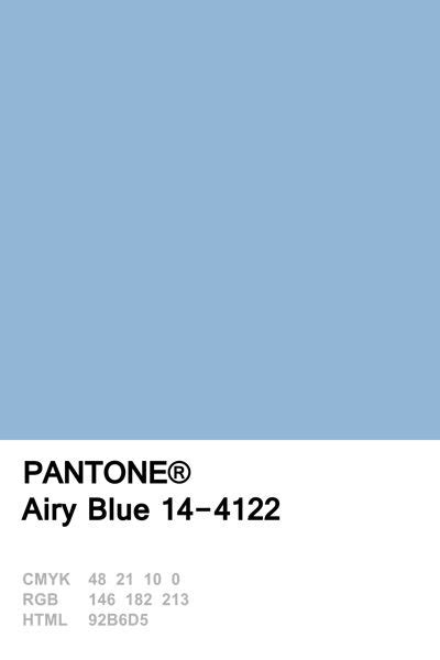 Pantone 2016 Airy Blue With Images Pantone Colour Palettes Pantone