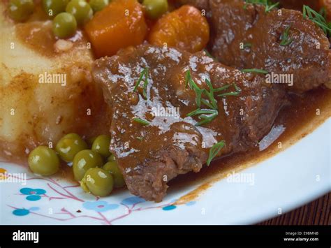 Lamb Fricassee French Meat Cut Into Small Pieces Stewed Or Fried
