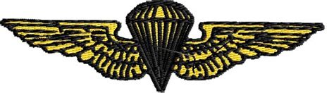 Us Navy Marine Parachute Wings Embroidery Design By Chiefsthreads