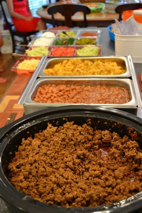 A Taco Bar The Easiest Way To Feed A Crowd Recipe Food For A Crowd