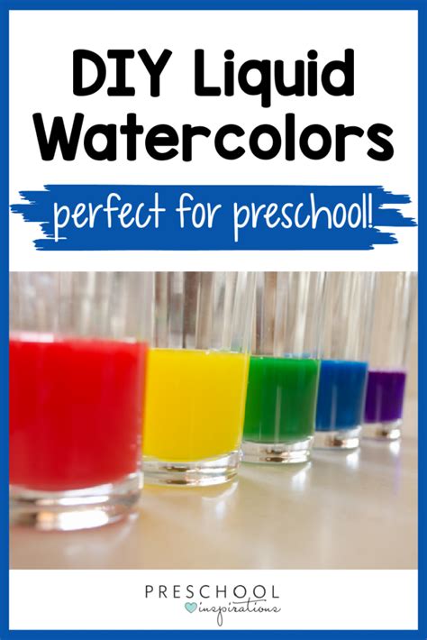 Easy And Affordable Diy Liquid Watercolor Preschool Inspirations