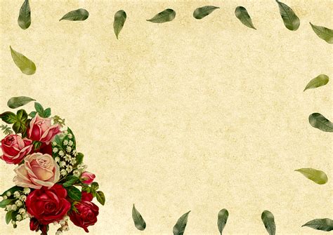 Free Images Background Picture Bunch Of Flowers Leaves Frame