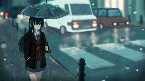 1920x1080 Rain Anime Wallpapers Top Free 1920x1080 Rain Anime Backgrounds Wallpaperaccess