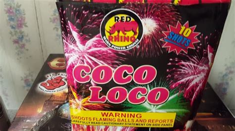 Fireworks Demo 200 Gram Cake Coco Loco Red Rhino Youtube