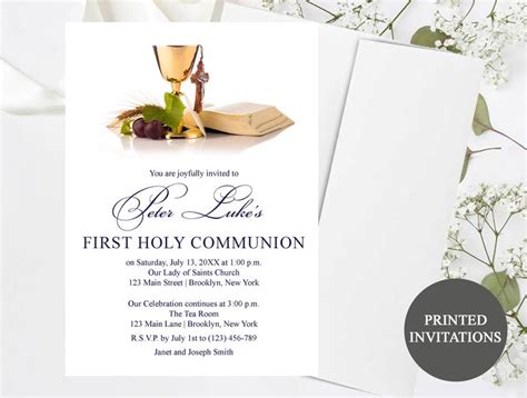 Pin On First Holy Communion Invitations