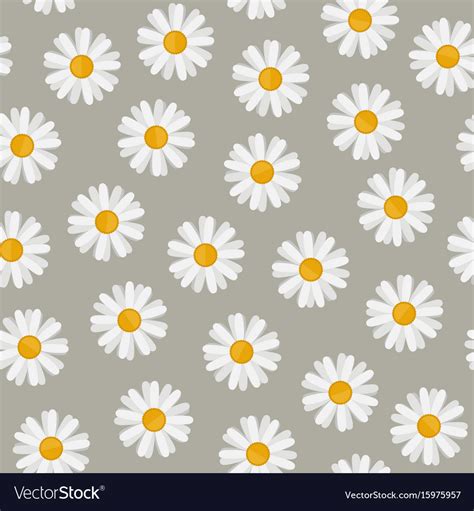 Daisy Seamless Pattern Royalty Free Vector Image