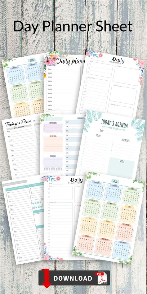 Daily Happy Planner Classic Big Mini Printable Templates Day At A