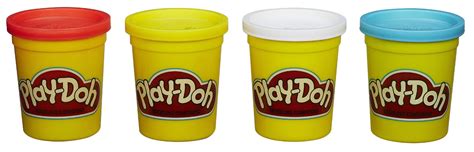 Hasbro Play Doh 4 Pack Of Colors 16 Ounce Total Red Yellow White