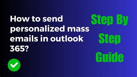 How To Send Personalized Mass Emails In Outlook Send Bulk Email With