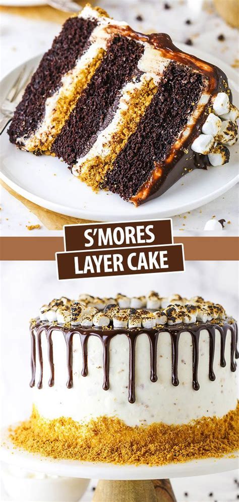 Smores Cake Recipe Smore Stuffed Chocolate Cake Recipe