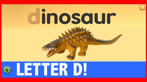 D Is For Dinosaur Letter D Play And Learn The Alphabet With