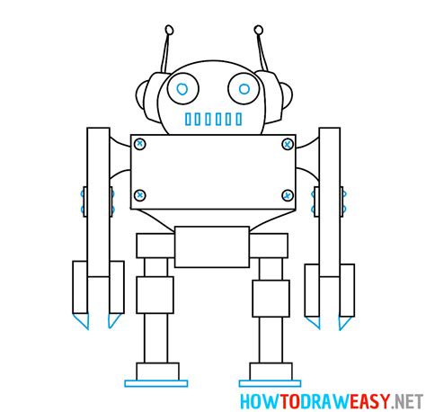 How To Draw A Robot Step By Step Draw For Kids