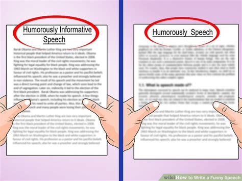 How To Write A Funny Speech With Pictures Wikihow