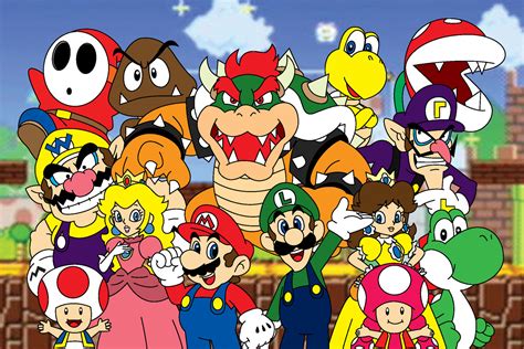 Super Mario And Friends Complete Poster By Supersmashin3dland On