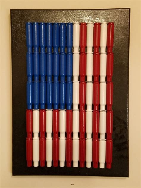 Bullet Shell Casing American Flag Used Shell Casing Art Etsy