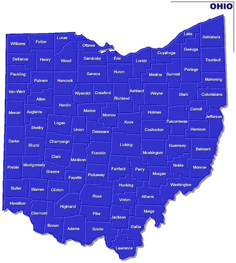 Printable Ohio Zip Code Map