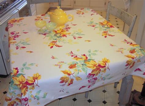 Vintage Wilendur Tablecloth Oak Leaves And Acorns Table Cloth Oak