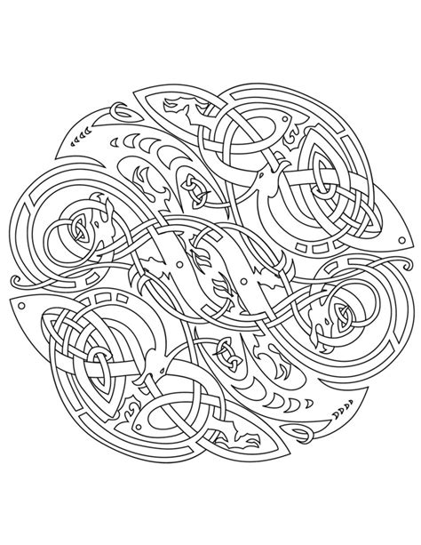 Celtic knot mandala coloring page. Celtic Mandala Coloring Pages - GetColoringPages.com