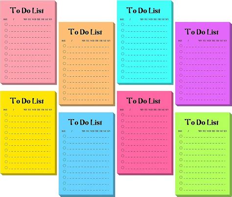 Pcs To Do List Sticky Notes Bright Post Stickies Colorful Self Stick