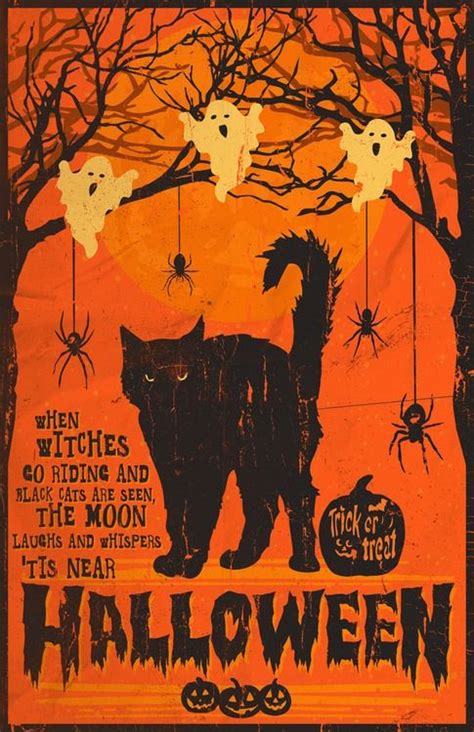 Halloween Vintage Halloween Cards Halloween Poster Halloween Prints