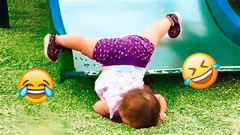 Funny Babies Playing Slide Fails Cute Baby Videos Funny And Hilarious