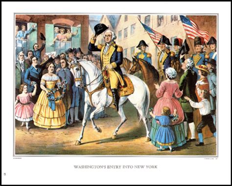 Washington Entry Into New York Currier And Ives Print Etsy Currier And Ives Prints American