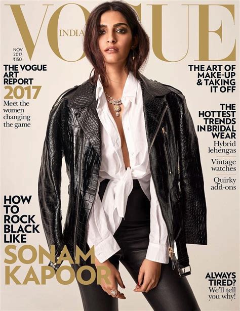 Sonam Kapoor Looks Rocking On Vogue India Magazine Latest Issue