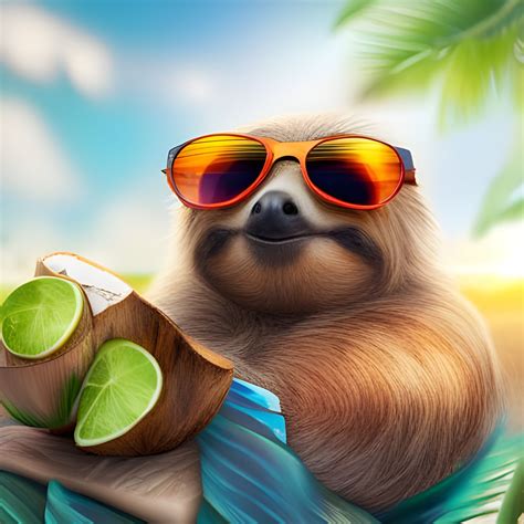 Sloths Wearing Sunglasses And Hawaiian Shirts Rnightcafe