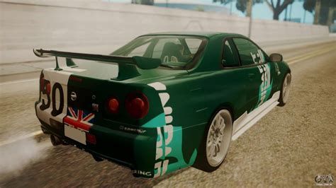 Hq model hq mirror working dials &amp; Nissan Skyline R34 FnF 4 v1.1 para GTA San Andreas