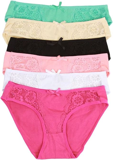 Tobeinstyle Women S Pack Of 6 Floral Lace Panties Uk Fashion