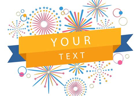 Set Of Fireworks Template Text In White Background 160176 Vector Art At