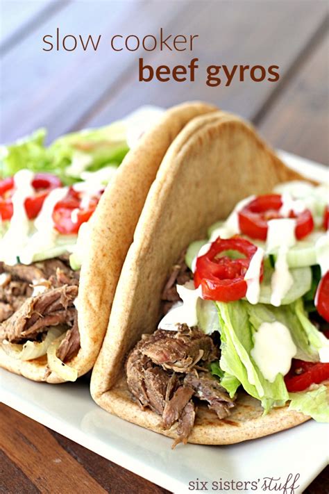 Slow Cooker Beef Gyros Six Sisters Stuff