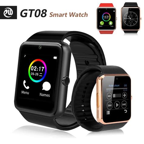 Gt08 Bluetooth Smart Watches With Sim Card Slot For Android Nfc Health