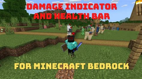 Damage Indicator And Health Bar Addon For Minecraft Bedrock