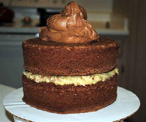 How do you make homemade german chocolate cake? German Chocolate Cake with chocolate butter cream ...