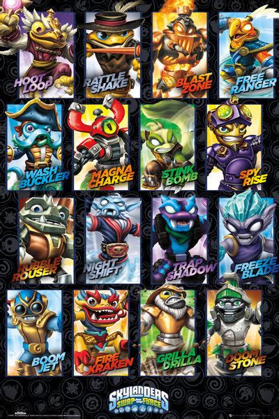 Poster Skylanders Swap Force Swappable Characters Wall Art Ts