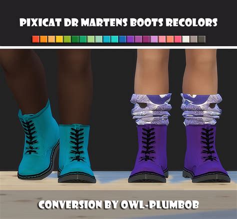Pixicat Dr Martens Boots Recolors Toddlers Sims 4mesh Credits To