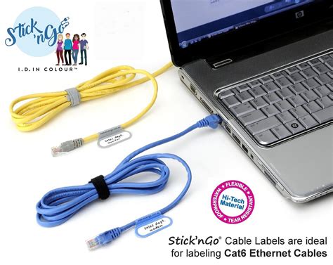 Self Adhesive Network Size Cable Labels 24 Pack In One Colour