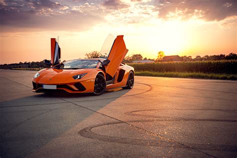 Orange Lamborghini Aventador 4k Wallpaperhd Cars Wallpapers4k
