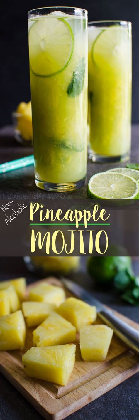 A tall cooling cocktail when you're thirsty. Non-Alcoholic Pineapple Mojito | Recipe | Liquid ...
