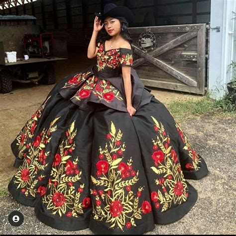 Full Mexican Charro Embroidery Box Pleated Skirt Quinceanera Dress High Low Peplum Quincenera